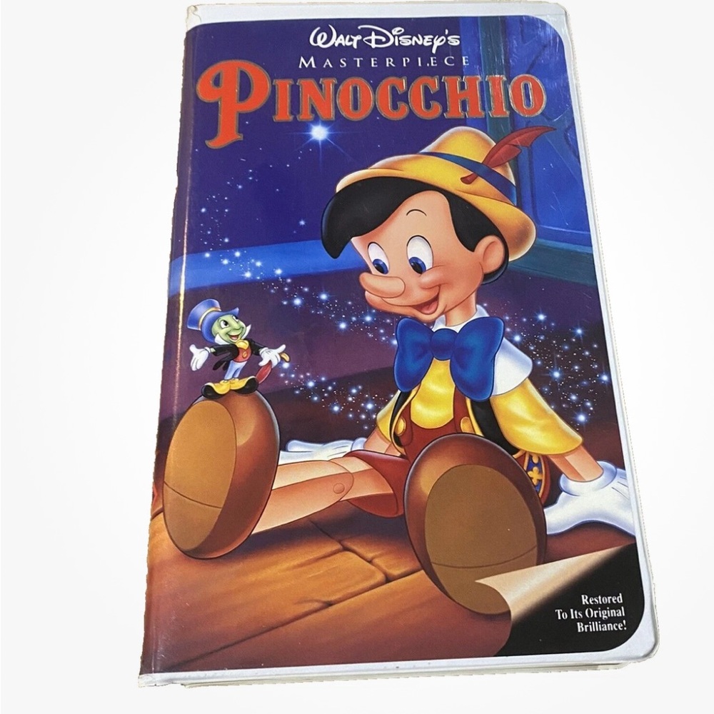 WALT DISNEY masterpiece Clamshell Case Pinocchio (VHS, 1993)